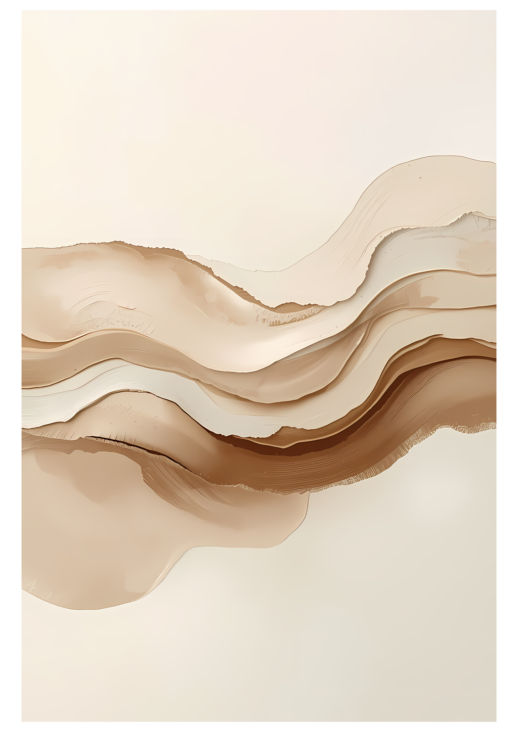 Beige abstract printable art – warm neutral tones minimalist Scandinavian wall decor instant download