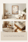 Let Your Heart Find Its Way Home | Warm Neutral Bird Wall Art